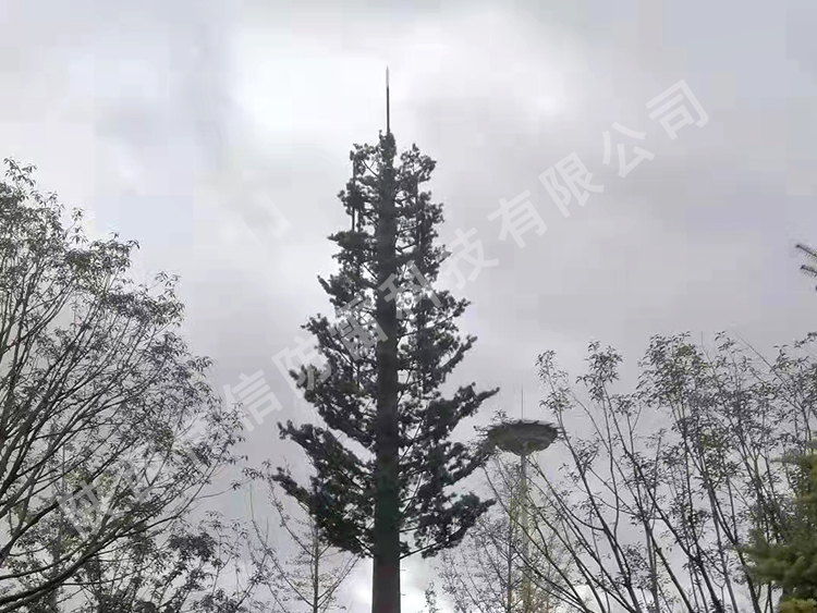 咸陽某景區(qū)仿生樹避雷塔安裝施工二